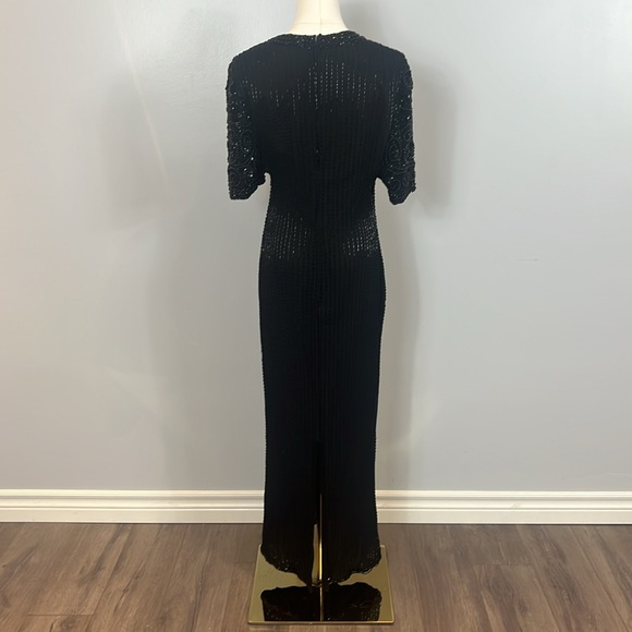 Laurence Kazar Long Black Beaded Sequin - Picture 7 of 17